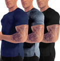 Men's 3pack Dry Fit Workout Gym T Shirts Short Sleeve Moisture Wicking Tops