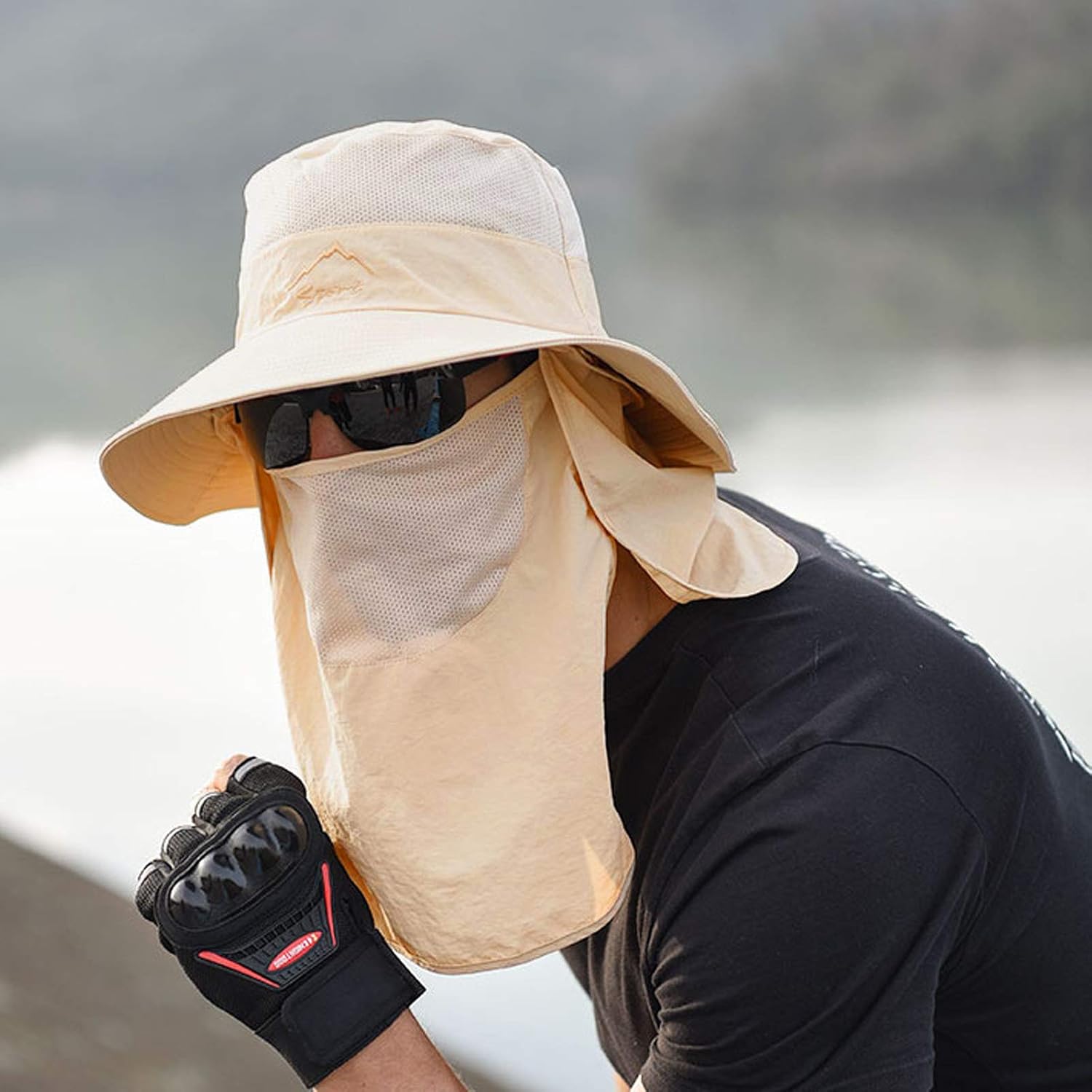 Fishing Hat for Men & Women, Sun Protection Hat with Face Cover & Neck Flap