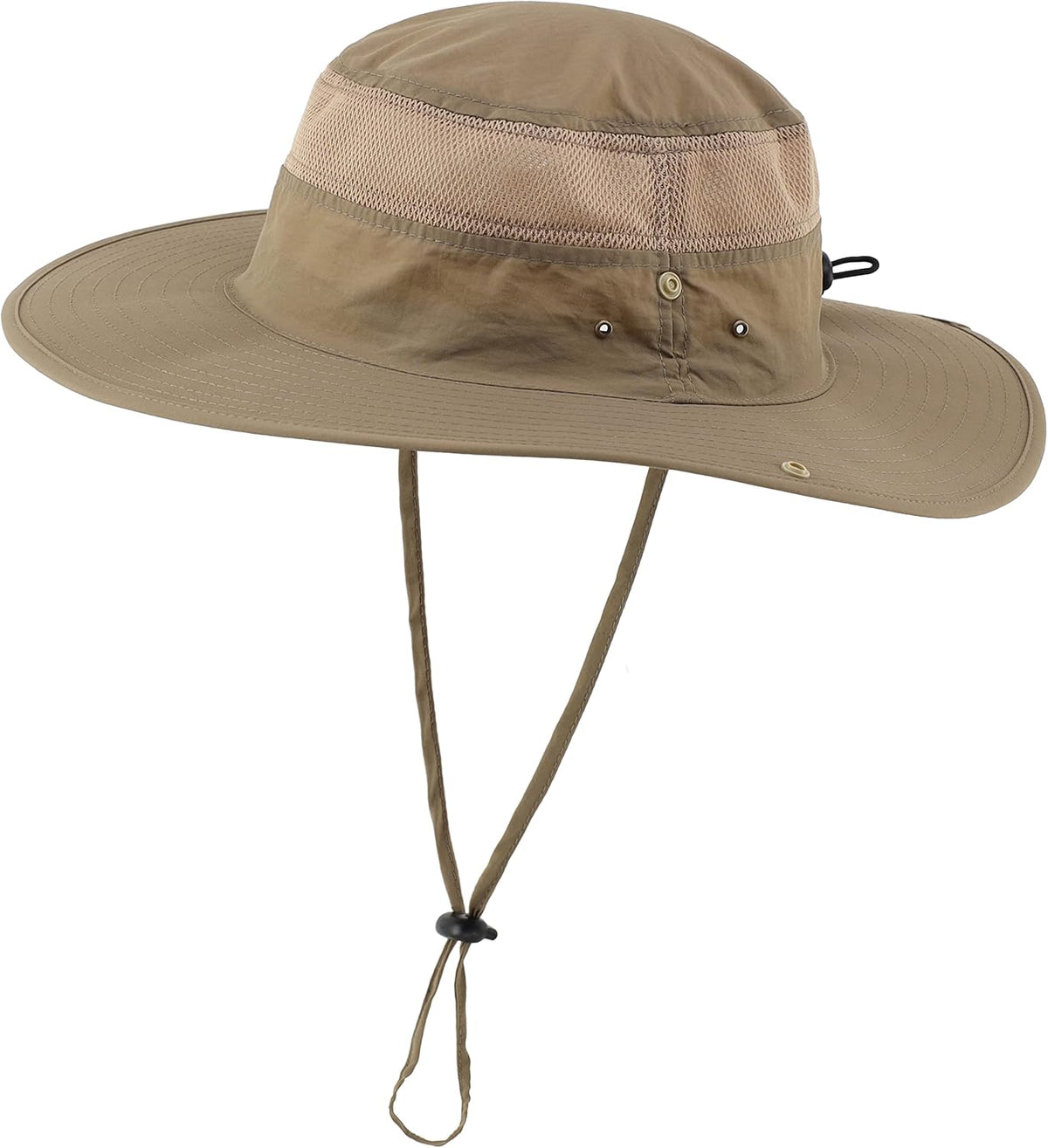 Connectyle UPF 50+ Wide Brim Sun Hat for Men Breathable Cowboy Boonie Hats Outdoor Bucket Hat for Fishing Hiking Safari