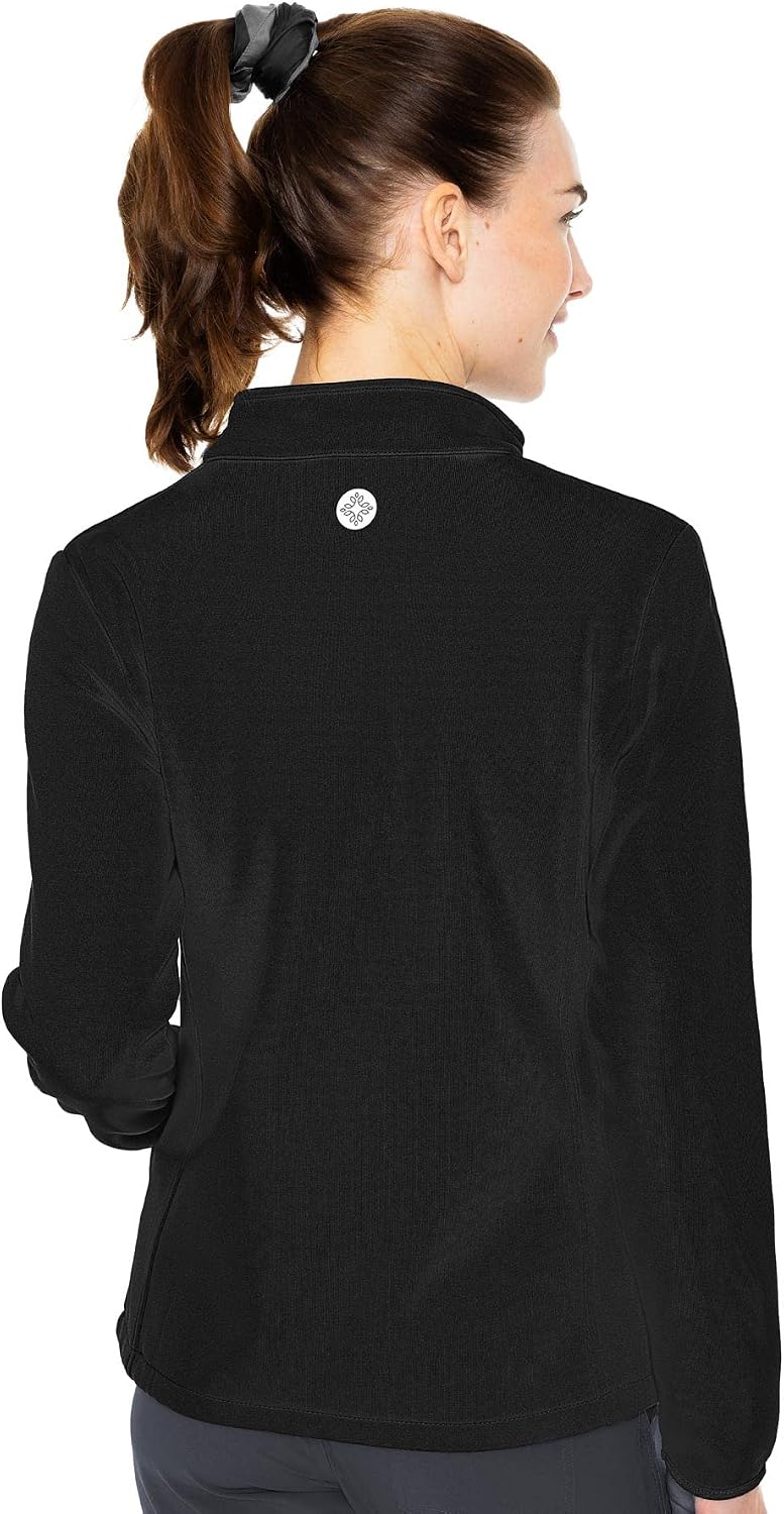 Med Couture Layers Performance Fleece Scrub Jacket for Women
