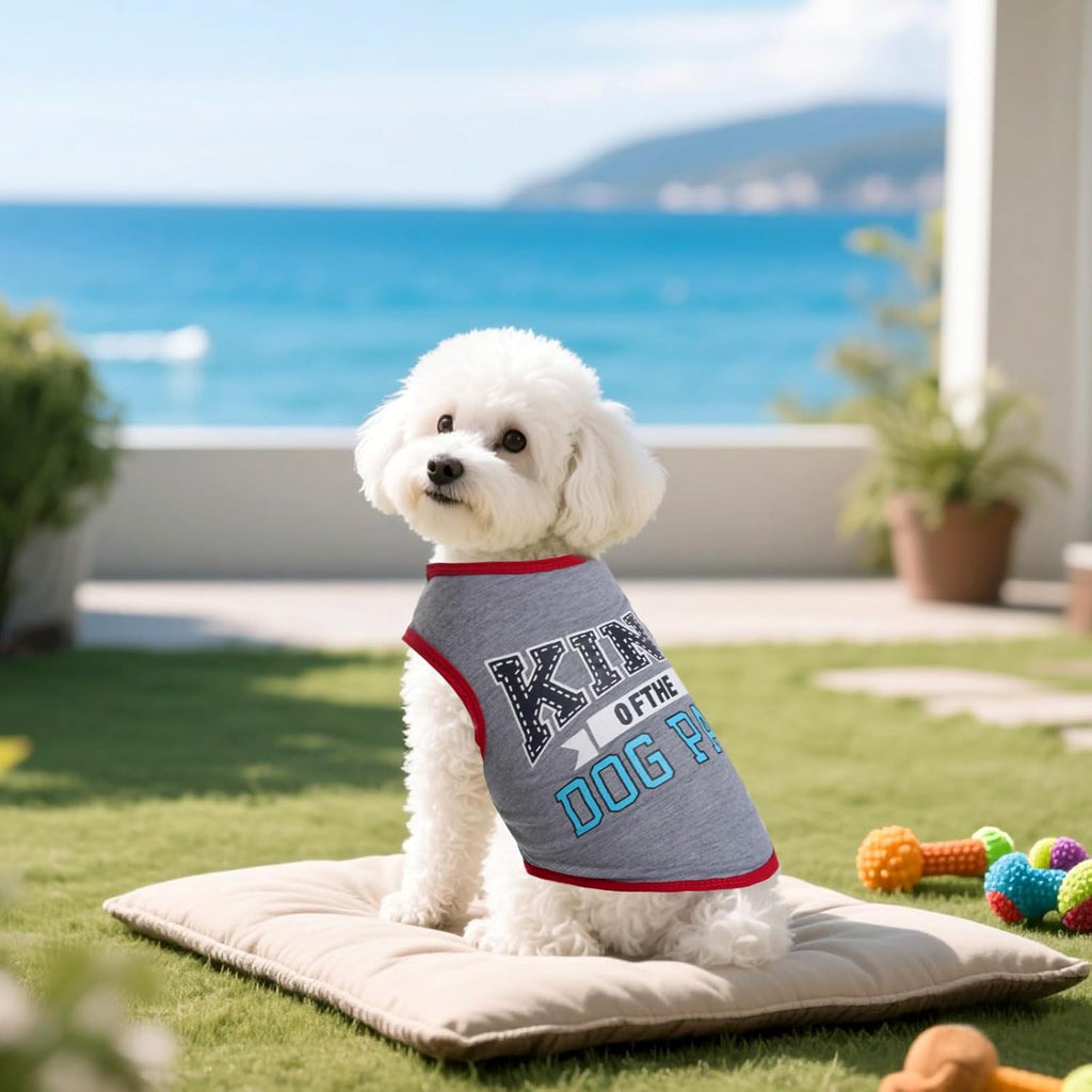hoyuwak 8 Pieces Pet Shirts Funny Dog Printed Clothes Dog Sleeveless Vests