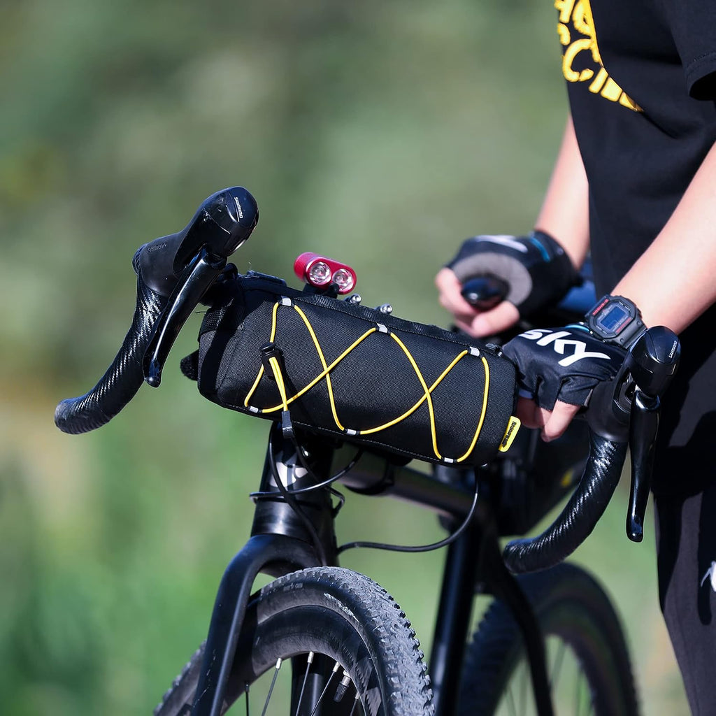 Rhinowalk Bike Handlebar Bag, Bicycle Front Bag Shoulder Bag Storage Bag with Shoulder Strap for Road Mountain Bike Cycling Travel