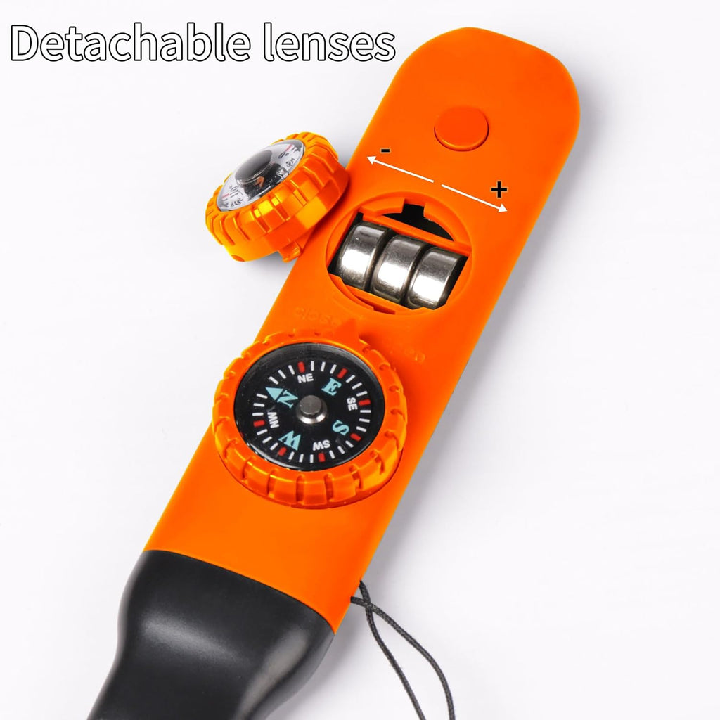 Multifunctional Survival Emergency Whistle for Kids with Compass Hiking Survival, Thermometer & Neck Lanyard | Emergency Safety Gear for Hiking, Camping, Kayaking, Boating, Climbing
