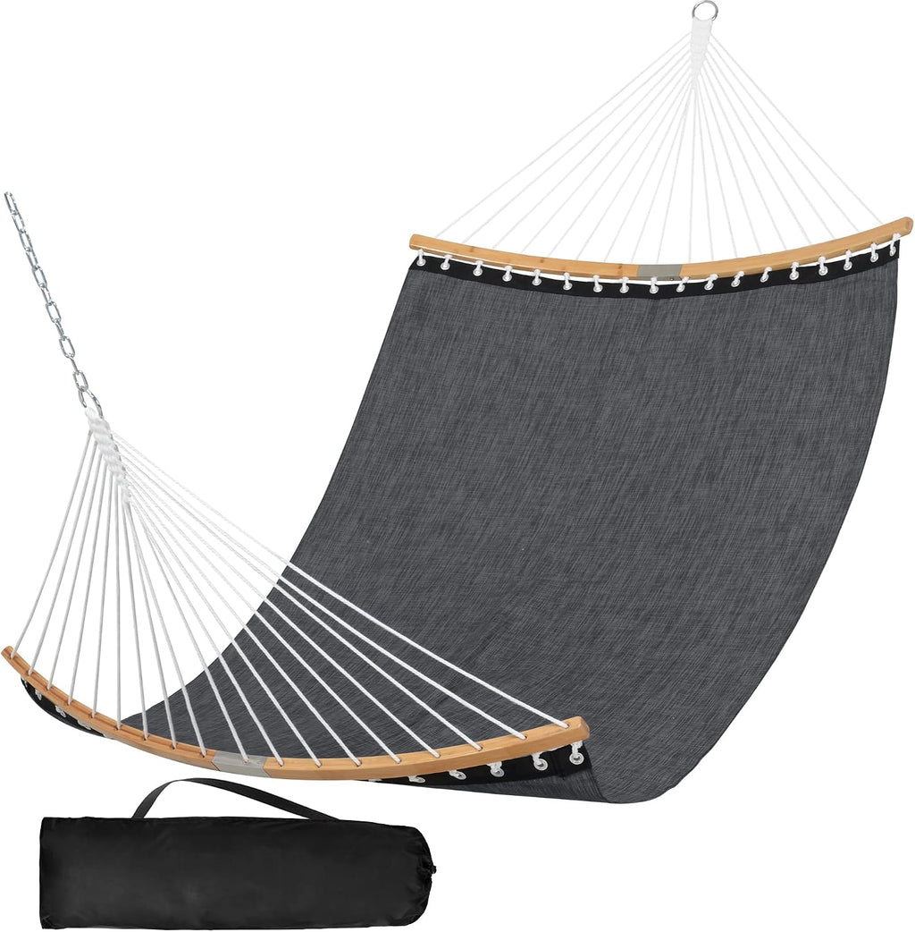 SUNCREAT Portable Double Outdoor Hammock, 450lbs Capacity, Dark Gray