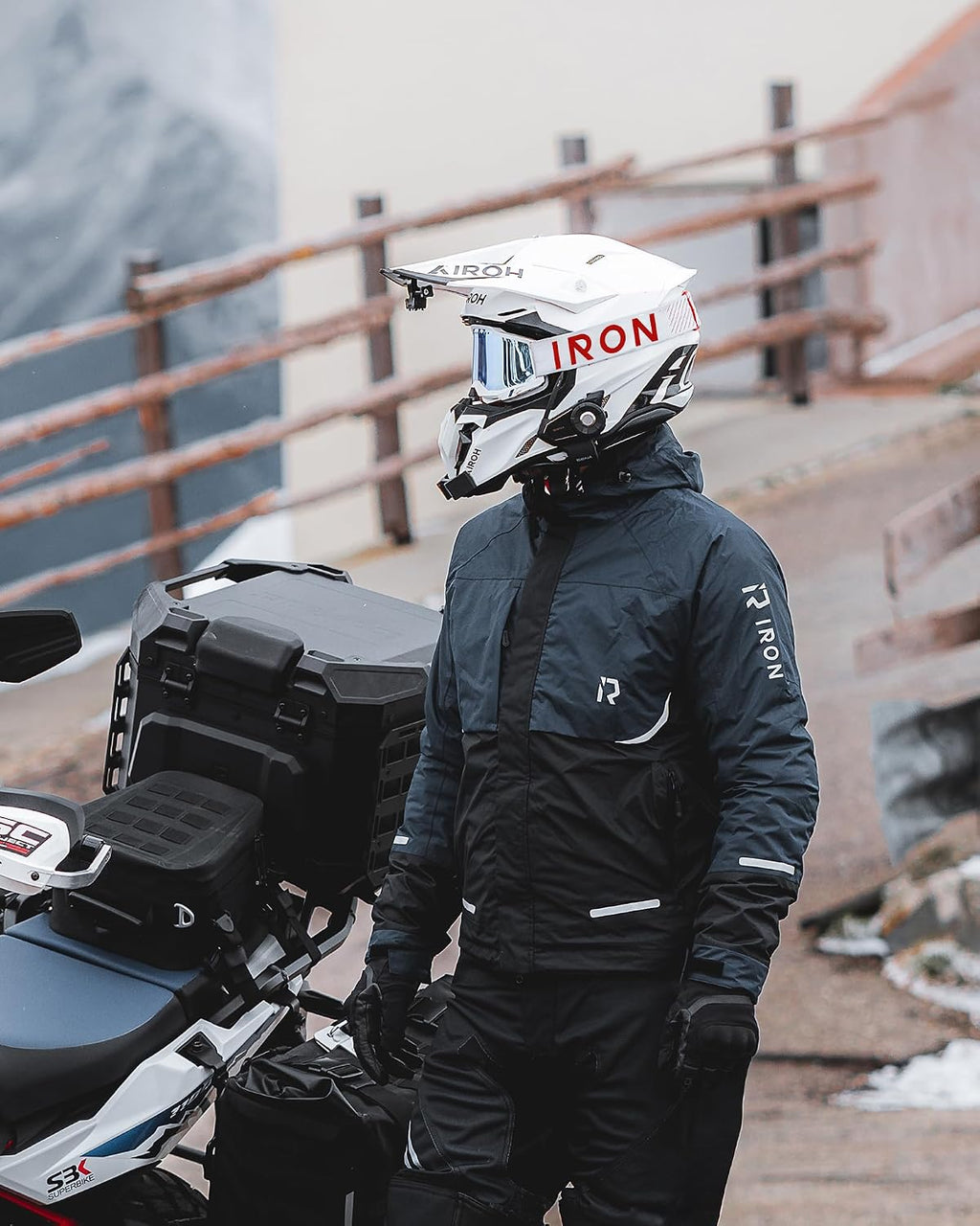 RIDEIRON Motorcycle Rain Gear for Men Women Waterproof Rain Suit Reflective