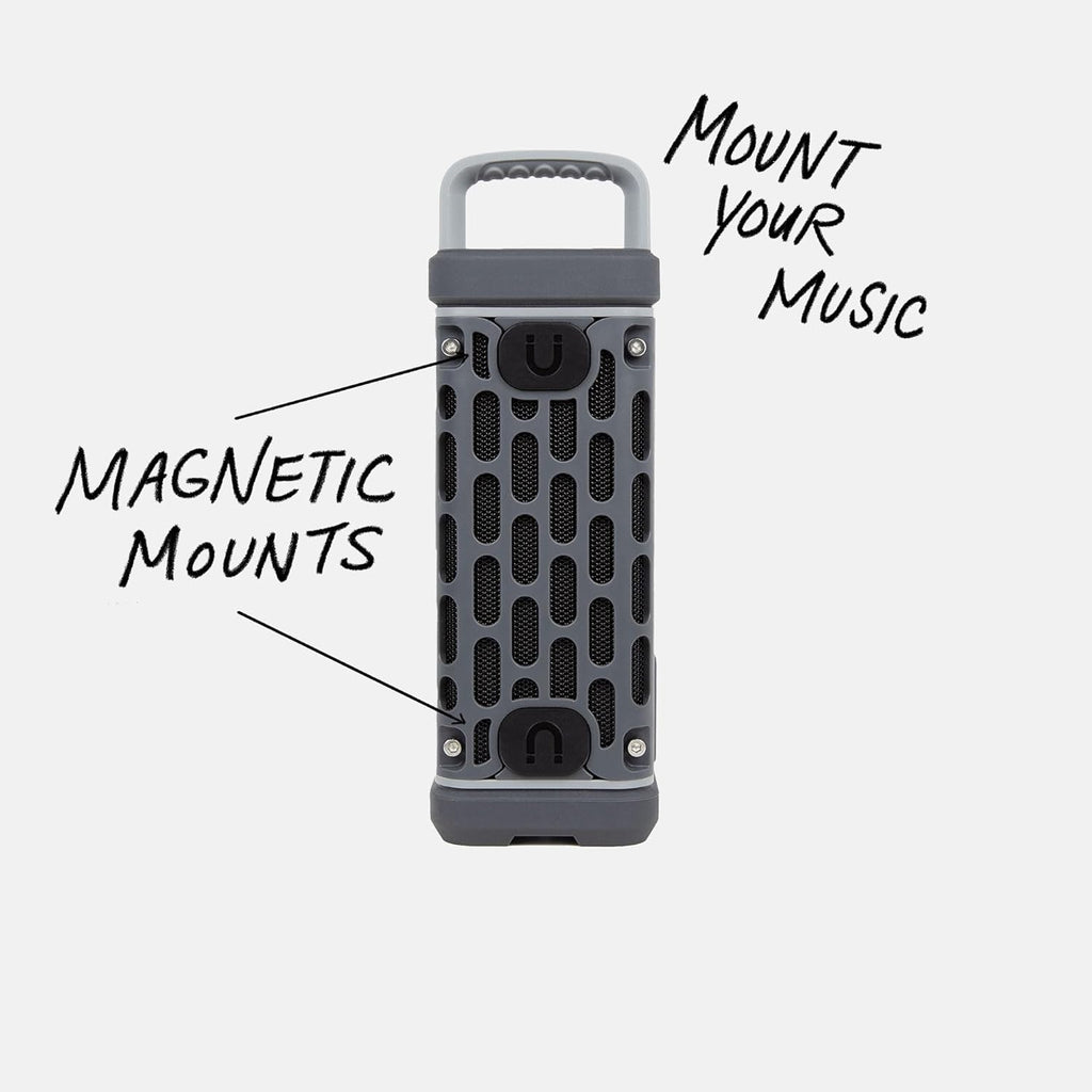 Turtlebox Ranger, Ultra-Portable Bluetooth Speaker, Waterproof, Gray