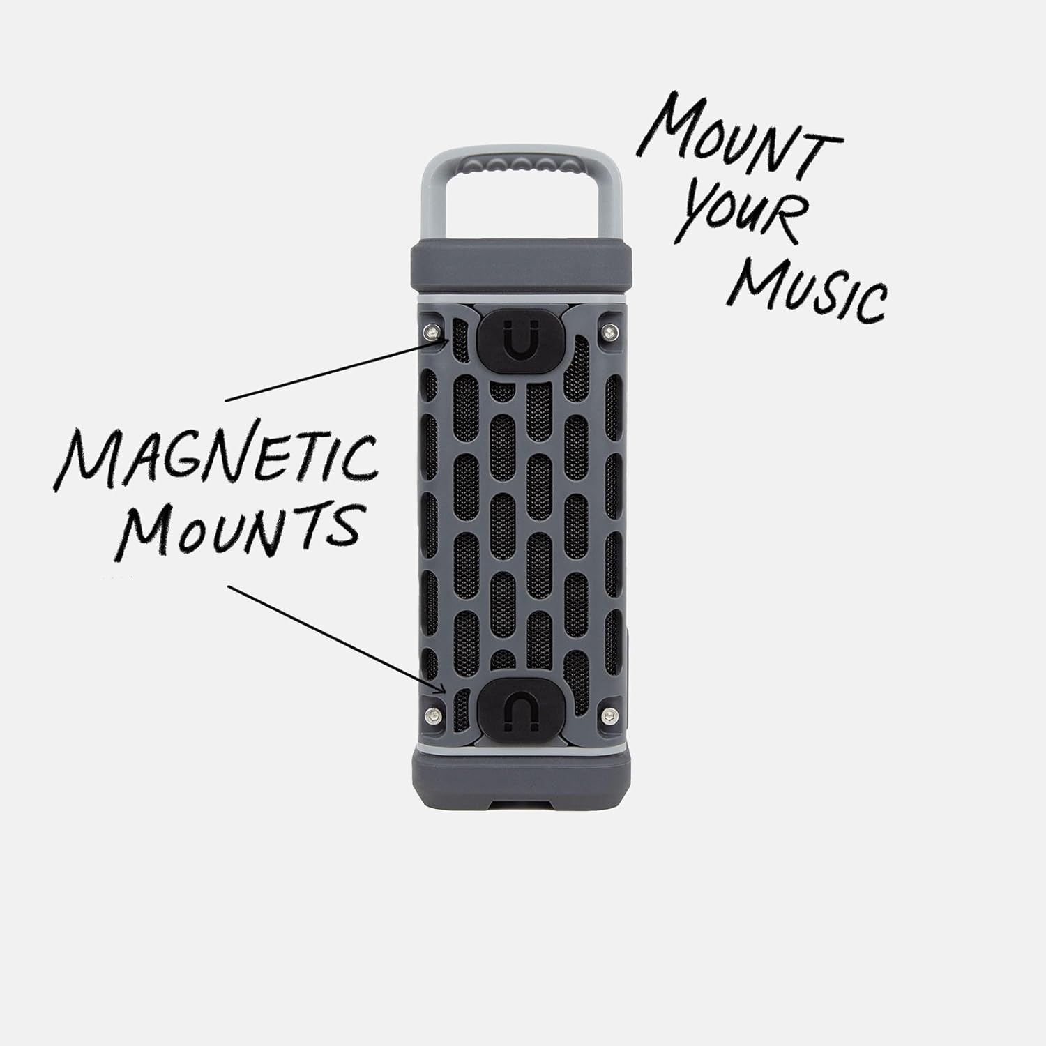 Turtlebox Ranger, Ultra-Portable Bluetooth Speaker, Waterproof, Gray