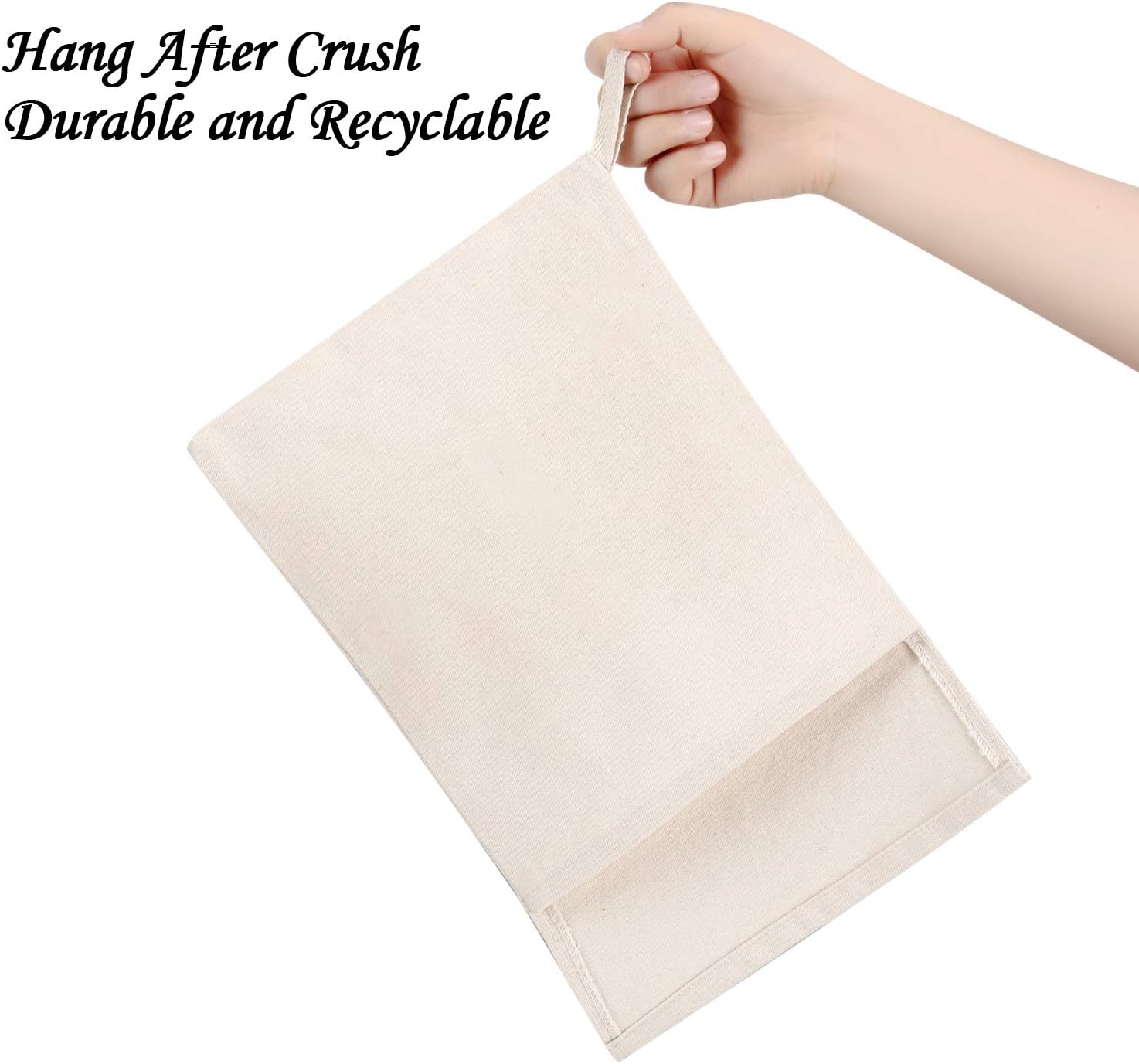 Boao 2 Pcs Canvas Lewis Ice Crushing Bag, Professional Bartender Kit