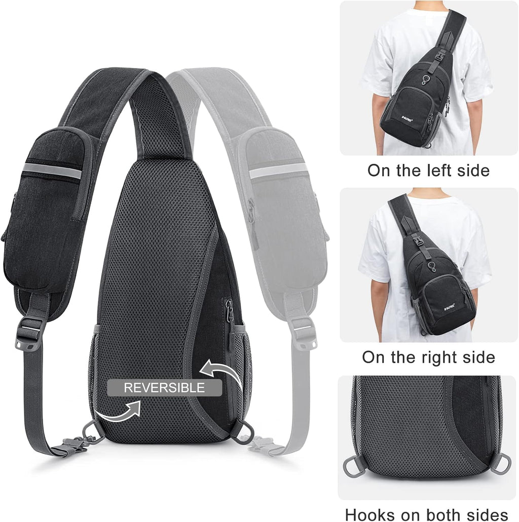 G4Free RFID Sling Bag Crossbody Backpack Small Chest Shoulder Bag Hiking Outdoor
