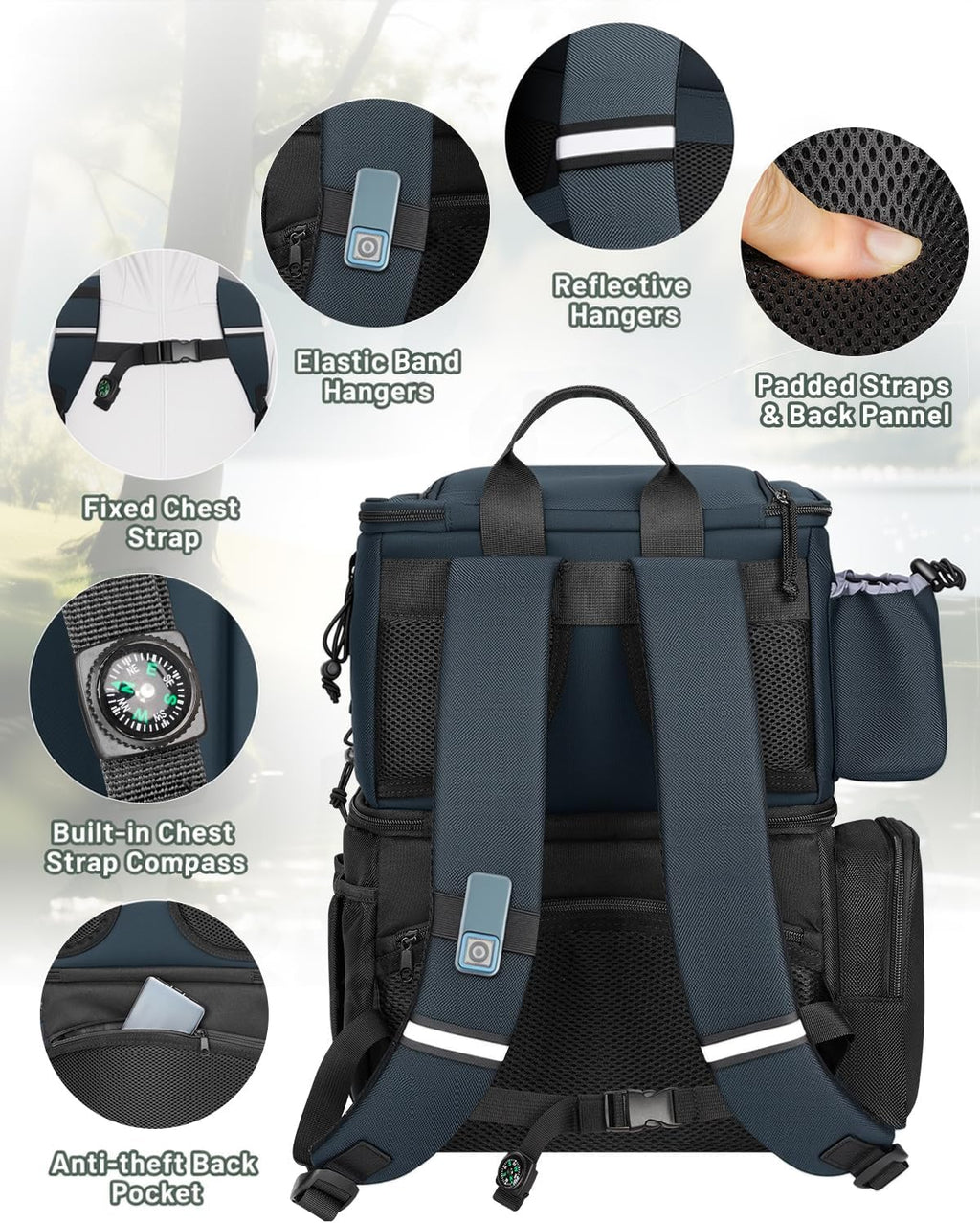 MATEIN Fishing Backpack with 4 Tackle Boxes, Fishing Bag with Rod Holder