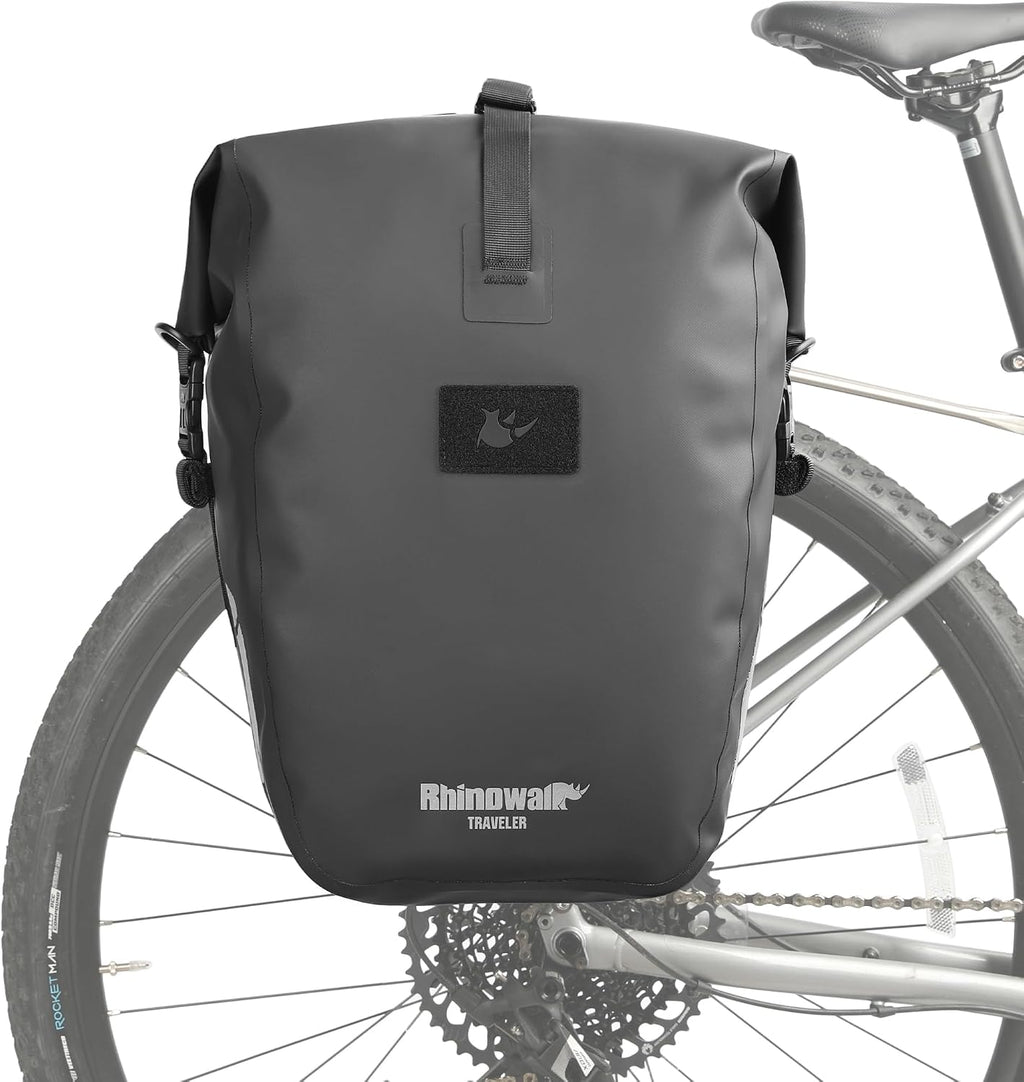 Rhinowalk Bike Pannier Bag Waterproof 6/12/20/25L Bicycle Rear Seat Bag Backpack With Shoulder Strap for Touring Cycling