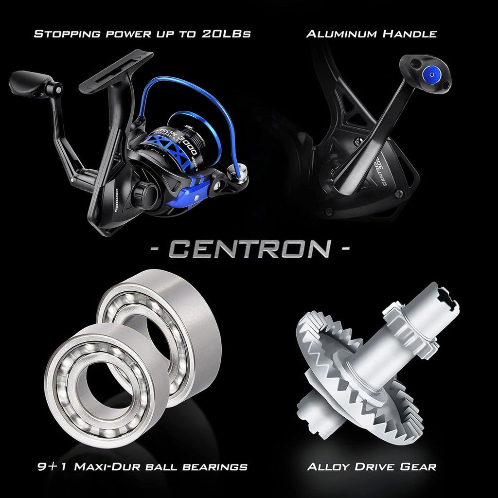 KastKing Centron Fishing Rod and Reel Combo, Baitcaster & Spinning Combo
