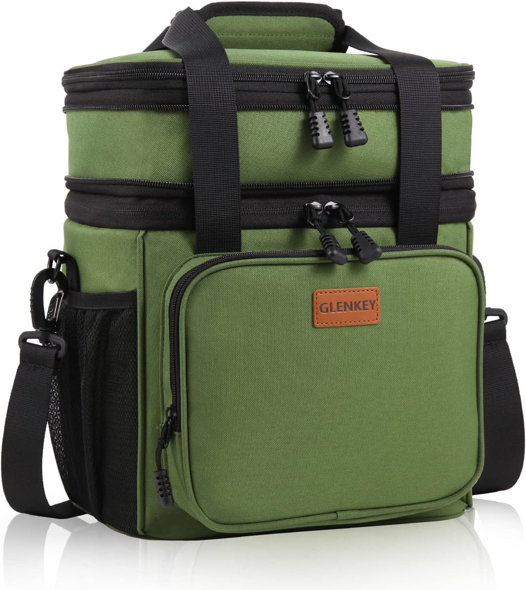GLENKEY Expandable Lunch Box Insulated Leakproof Cooler Bag Work Outdoor