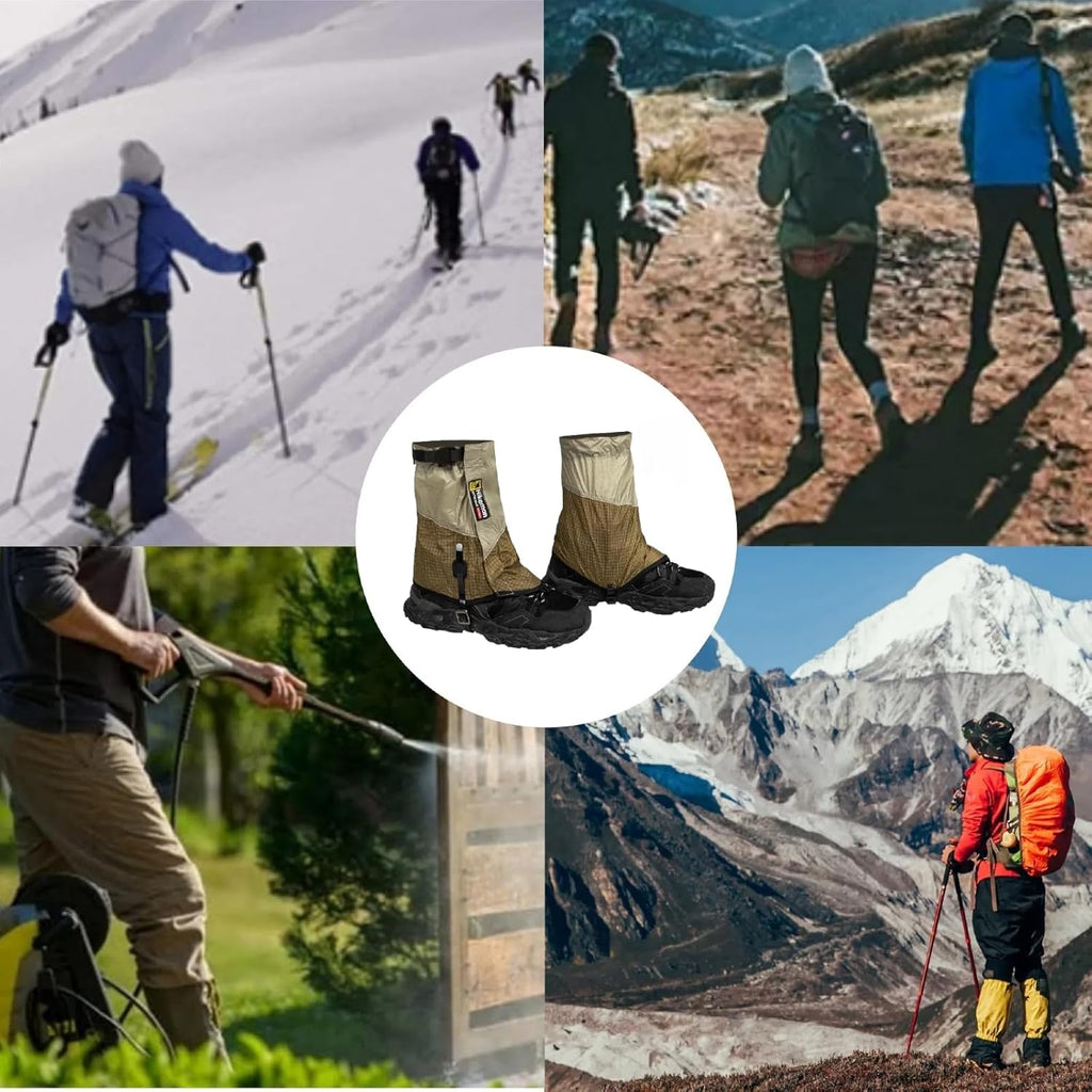 Gaiters for Hiking:Adjustable Leg Gaiter Waterproof Anti-Tear Ankle Gaiters Outdoor Hiking Walking Climbing Hunting Snow for Men Women