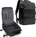coowoz Travel Backpack For Women Men,Carry On Backpack,Hiking Backpack Waterproof Outdoor Sports Rucksack Casual Daypack Travel Essentials(Black) 25L
