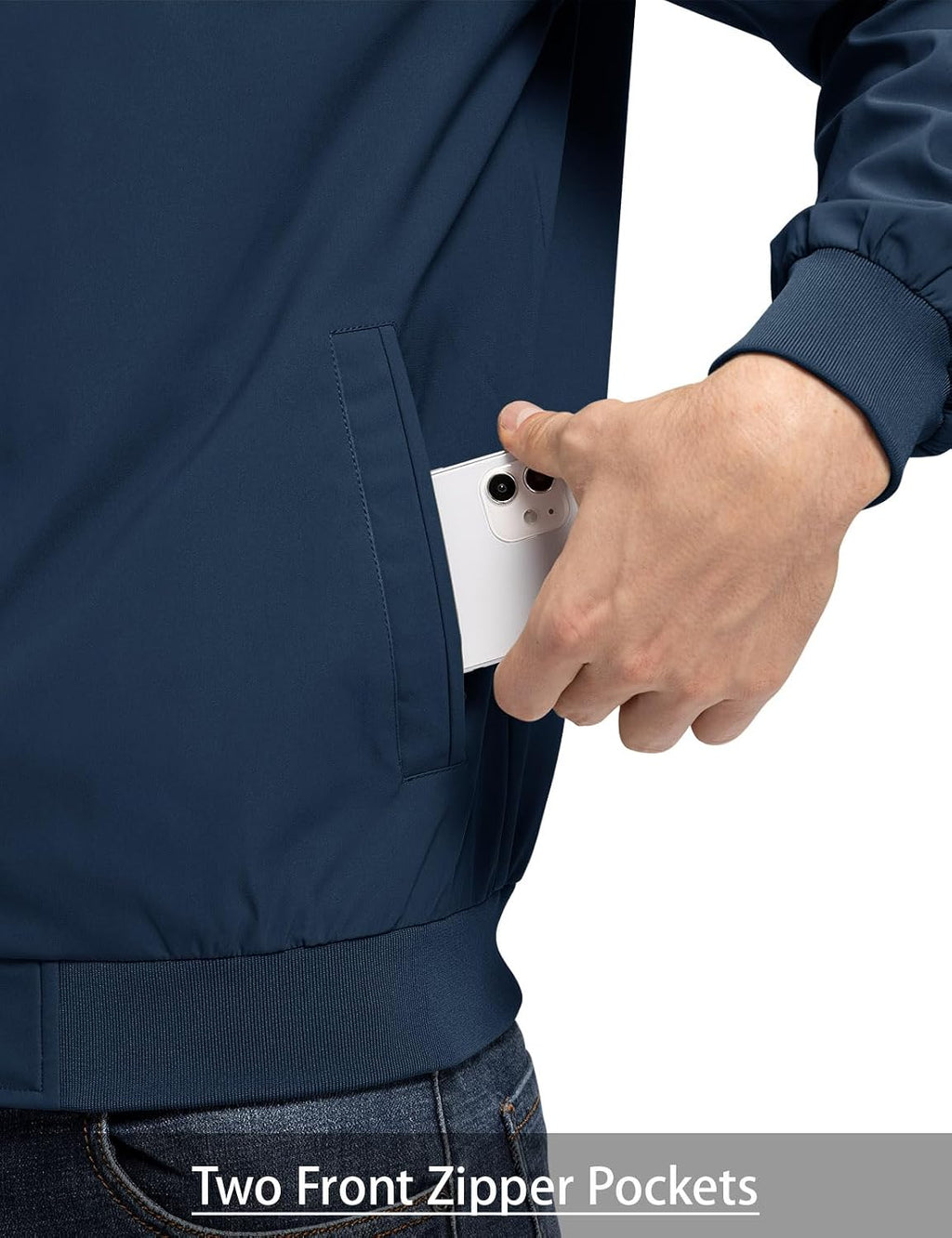 TBMPOY Men's Lightweight Jackets Casual Windbreaker Stylish Light Fall Spring Golf Work Dress Business