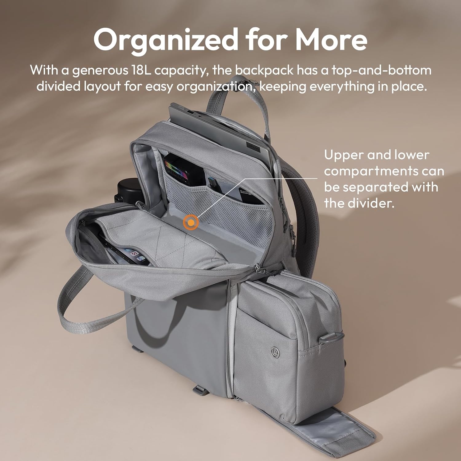 ULANZI F08 Camera Bag Lightweight, Professional Splash-proof Photography Camera Case Travel for Photographers Unisex Drone DSLR Mirrorless Camera Lens Tripod Holder 16'' Laptop-18L
