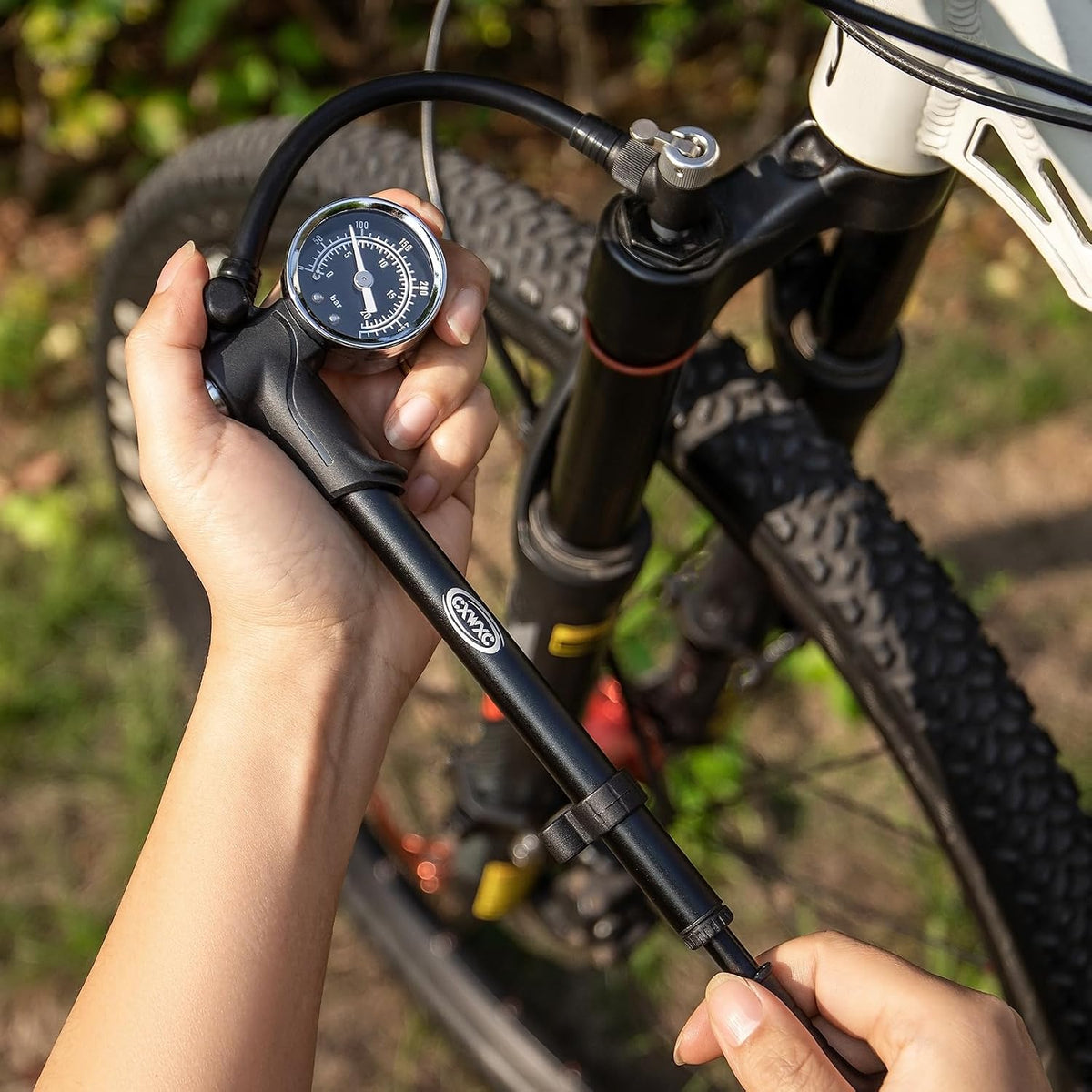 CXWXC Shock Pump for Mountain Bike- High Pressure Suspension Pump 300PSI