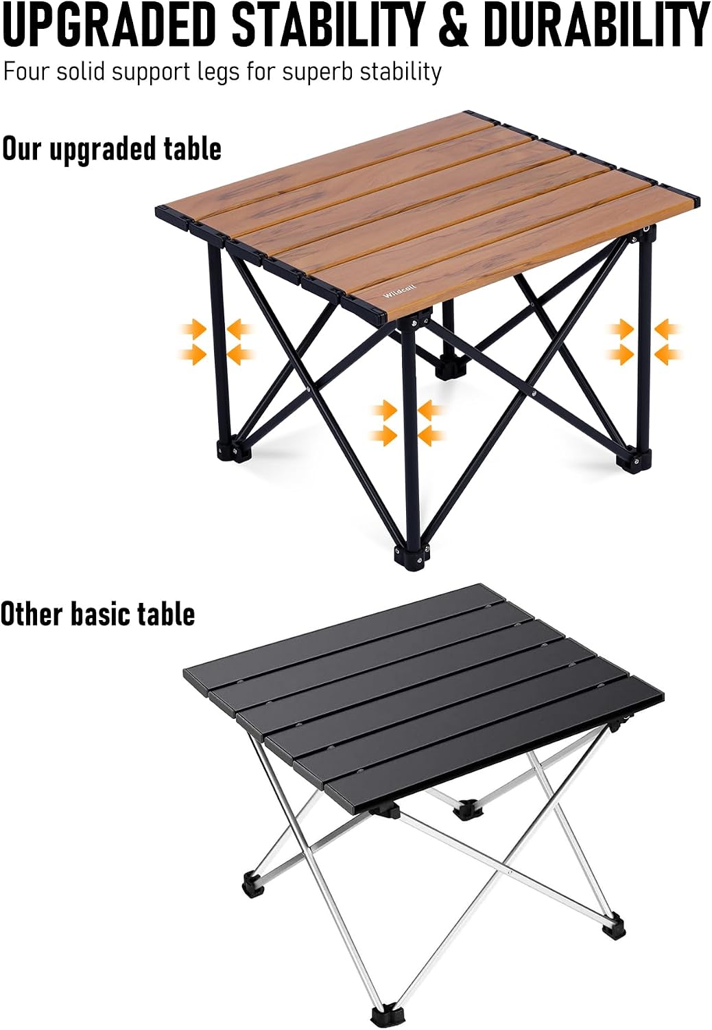 WildCall Ultralight Camping Table, Compact Aluminum Folding Beach Table