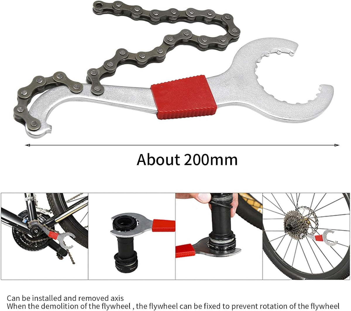 6 Pcs Bicycle Repair Tools Kit, Bike Cassette Removal Tool, Sprocket Removal Tools Sprocket Remover for Mountain Bike, Road Bike