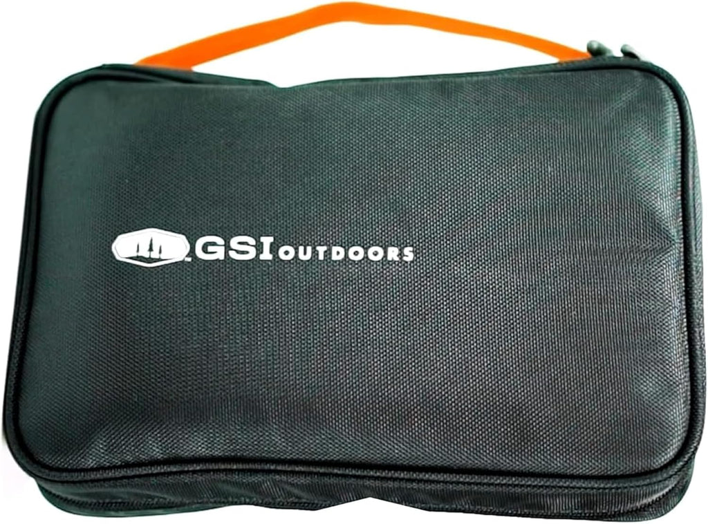 GSI Outdoors Destination Kitchen Set 24‑Piece, Full Camp Kitchen Kit, Cutlery for Persons, Pivot Tools, Spice Shakers & Carry Travel Case