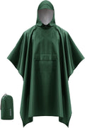 iCreek Hooded Rain Poncho Packable Waterproof Unisex Raincoat with Pocket