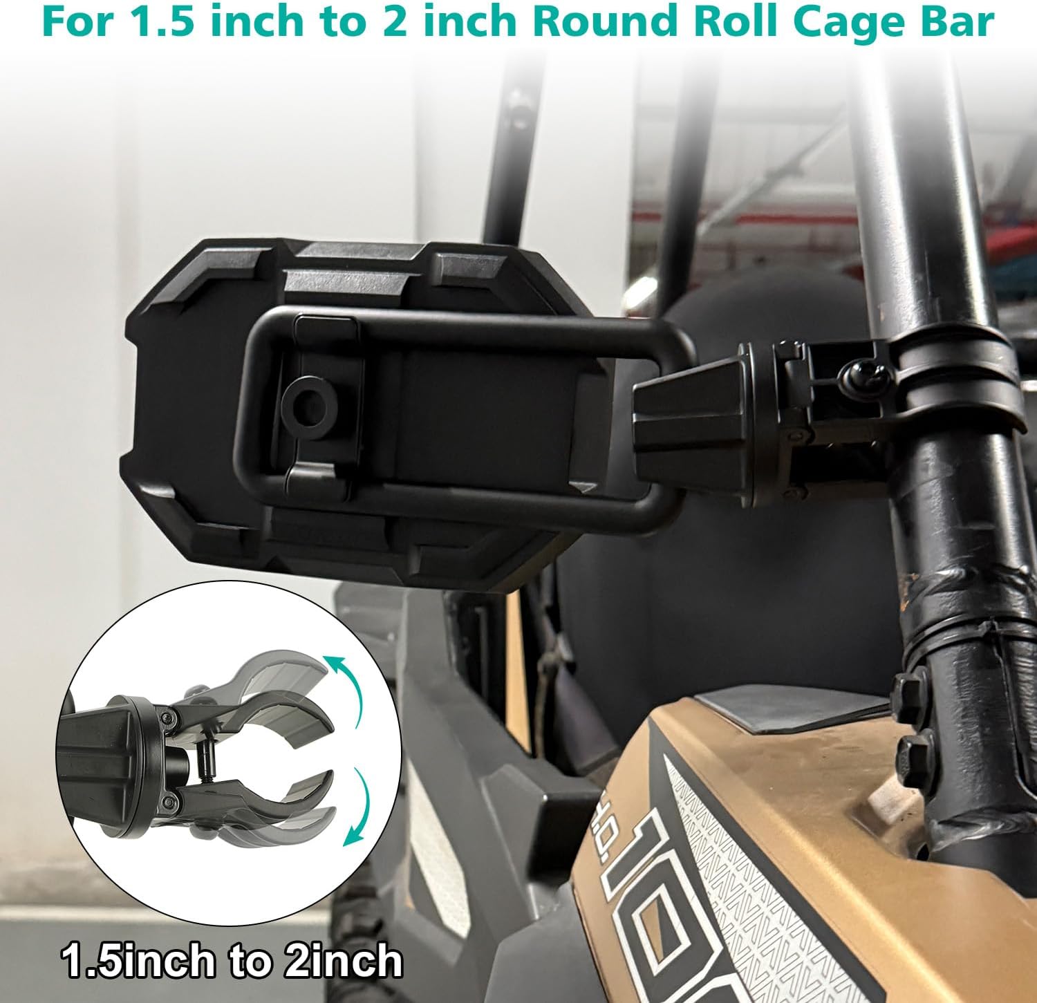 SUNPIE UTV Side Mirror Adjustable Blind Spot Mirrors for Side-By-Side