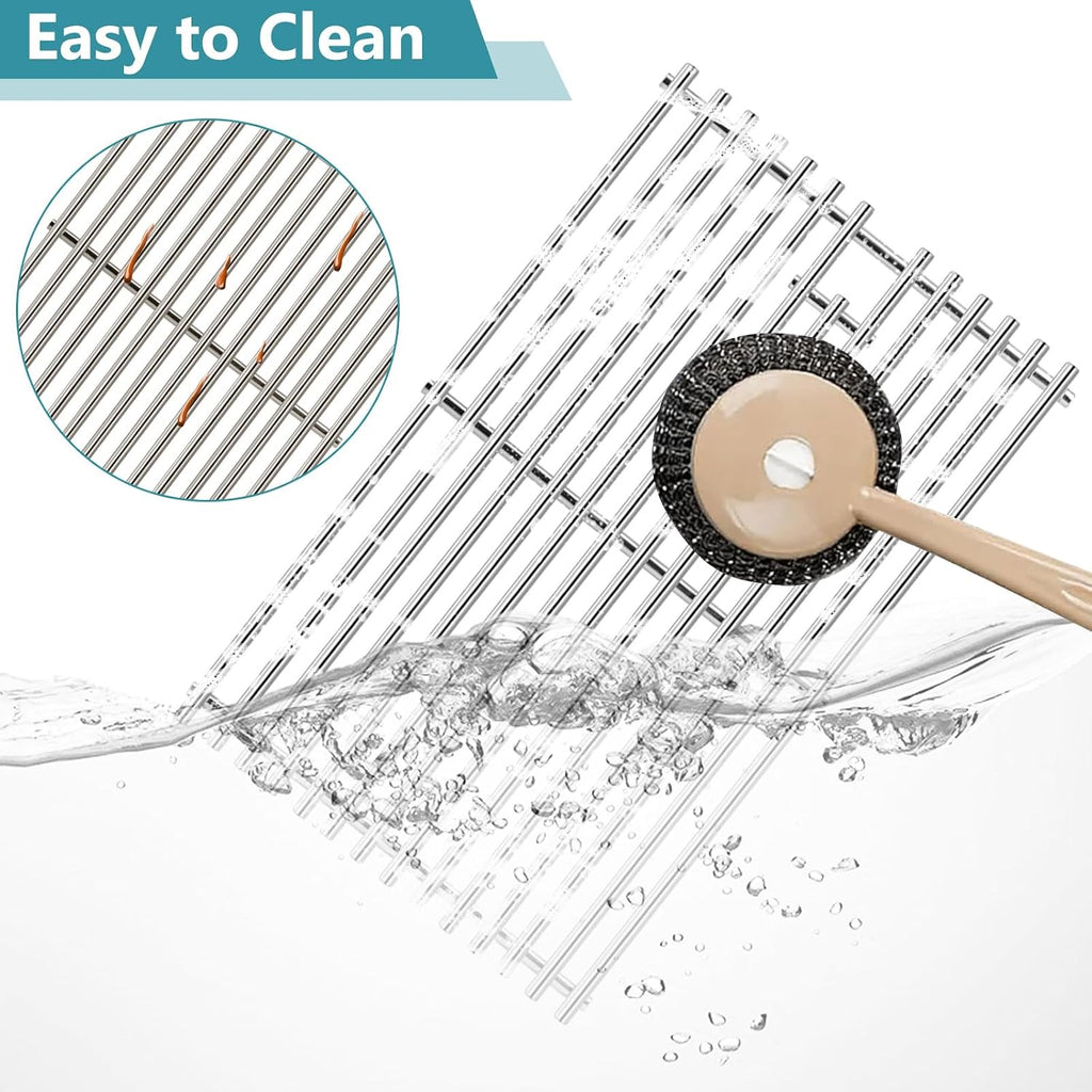 Criditpid Grill Grates Replacement for Charbroil Grill Parts 463630021 463655021 463655421 463660421 463660021 463655621, G426-0005-W1 G426-0004-W1 Cooking Grates for Charbroil Performance 2-Burner