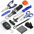 Fishing Tool Kit - Fishing Pliers, Hook Remover, Fish Gripper，Fish Scale, Fish Knife, Saltwater Fishing Gear with Sharpeners, Best Gifts for Men