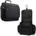 VENTURE 4TH Hanging Travel Toiletry Bag, 18 Compartments - Black
