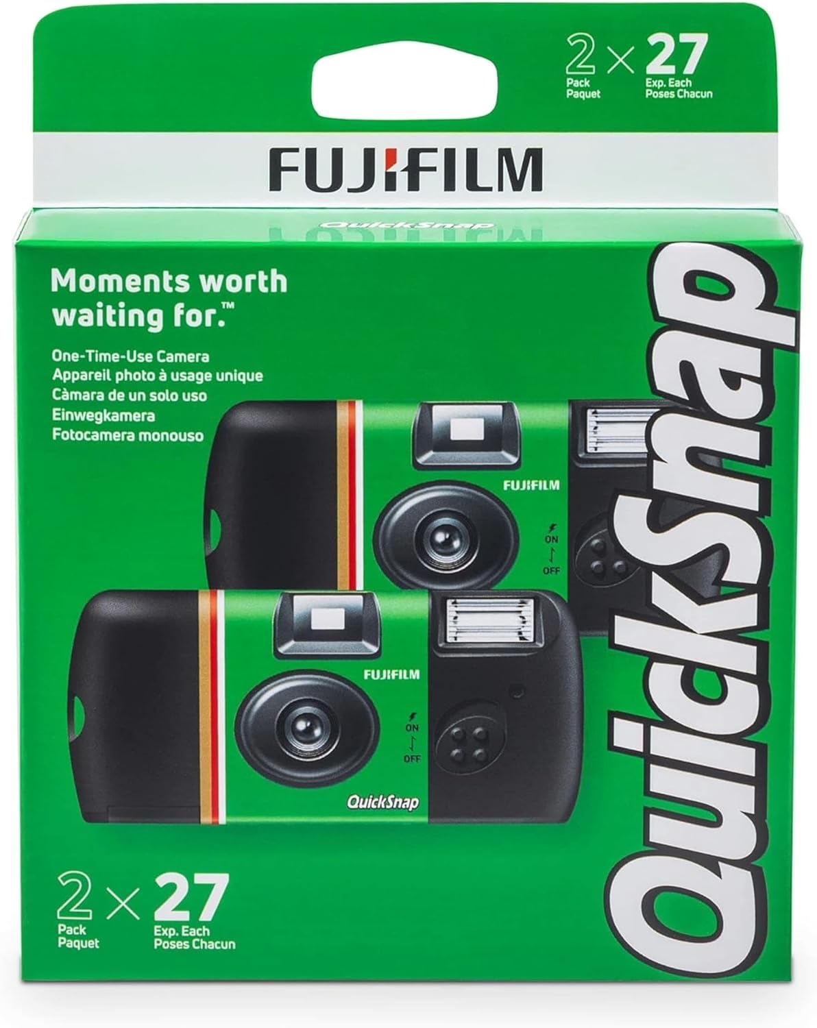 FUJIFILM QuickSnap Flash 400 Disposable Camera 8-Pack 27 Exposures Bundle