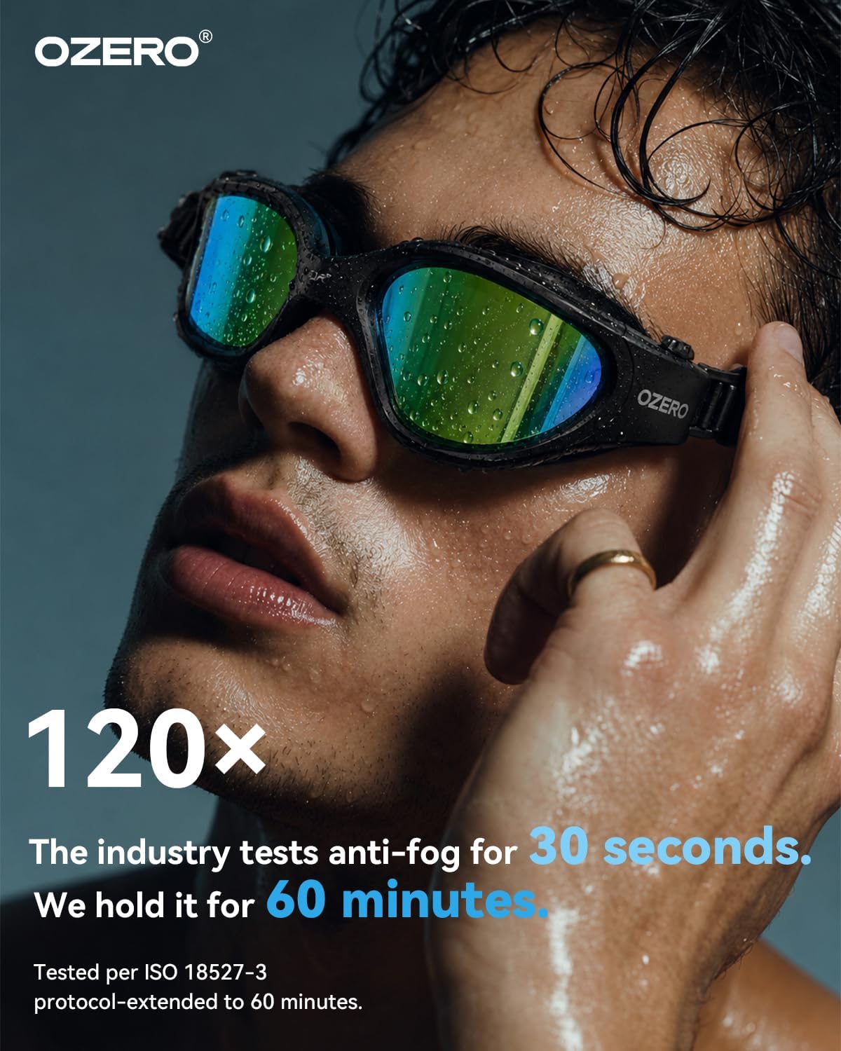 OZERO Adults Swim Goggles: Anti-Fog Leak-Proof Mirrored UV400 Lens