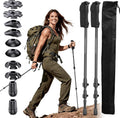 3K Carbon Fiber Trekking Poles - Collapsible, Lightweight Yet Sturdy Hiking Poles with EVA Grip, for Men & Women Hikers