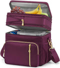 MIYCOO Lunch Bag for Women & Men, Expandable Double Deck Lunch Box, 15L