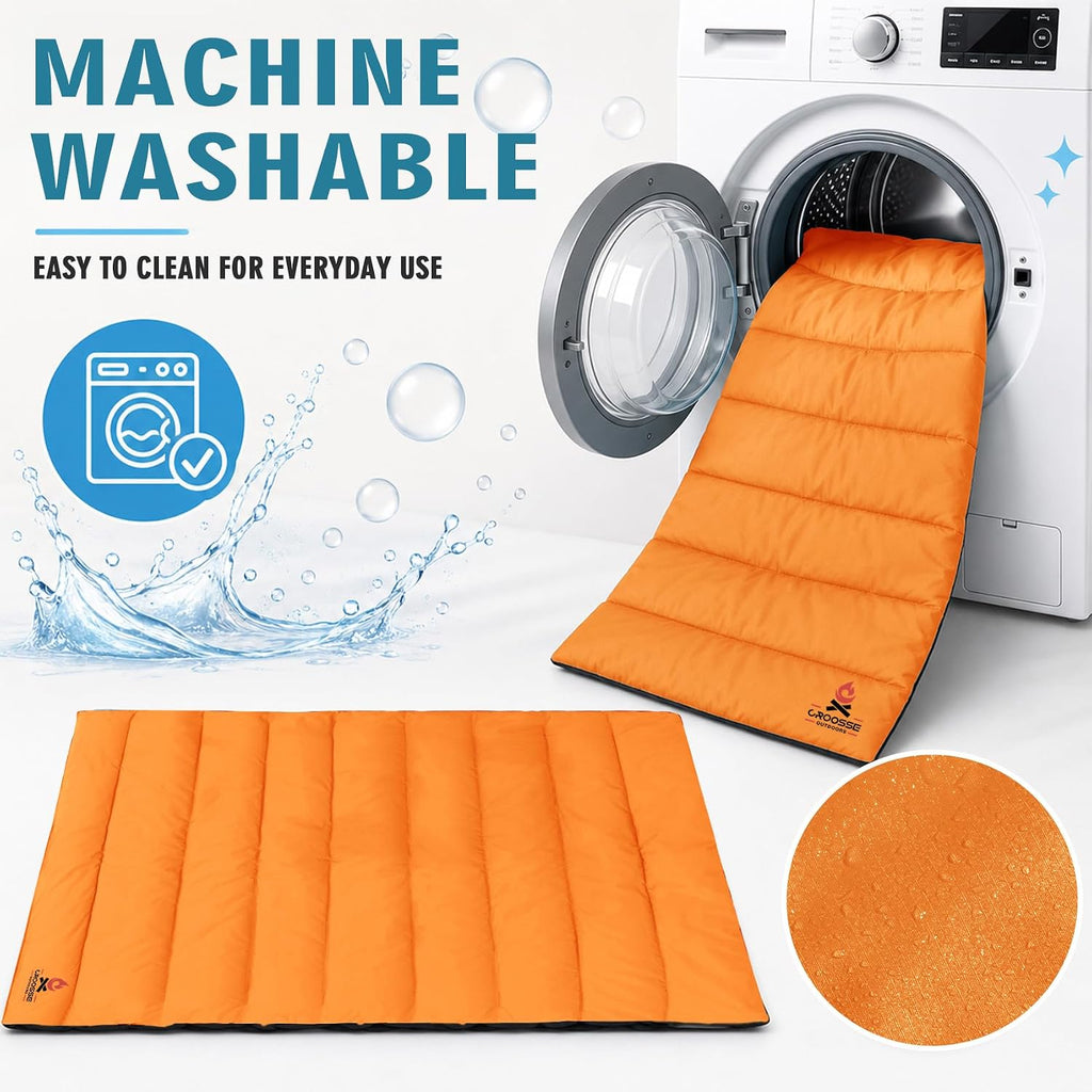 Waterproof Outdoor Dog Bed, Foldable Travel Camping Dog Mat with Carry Bag