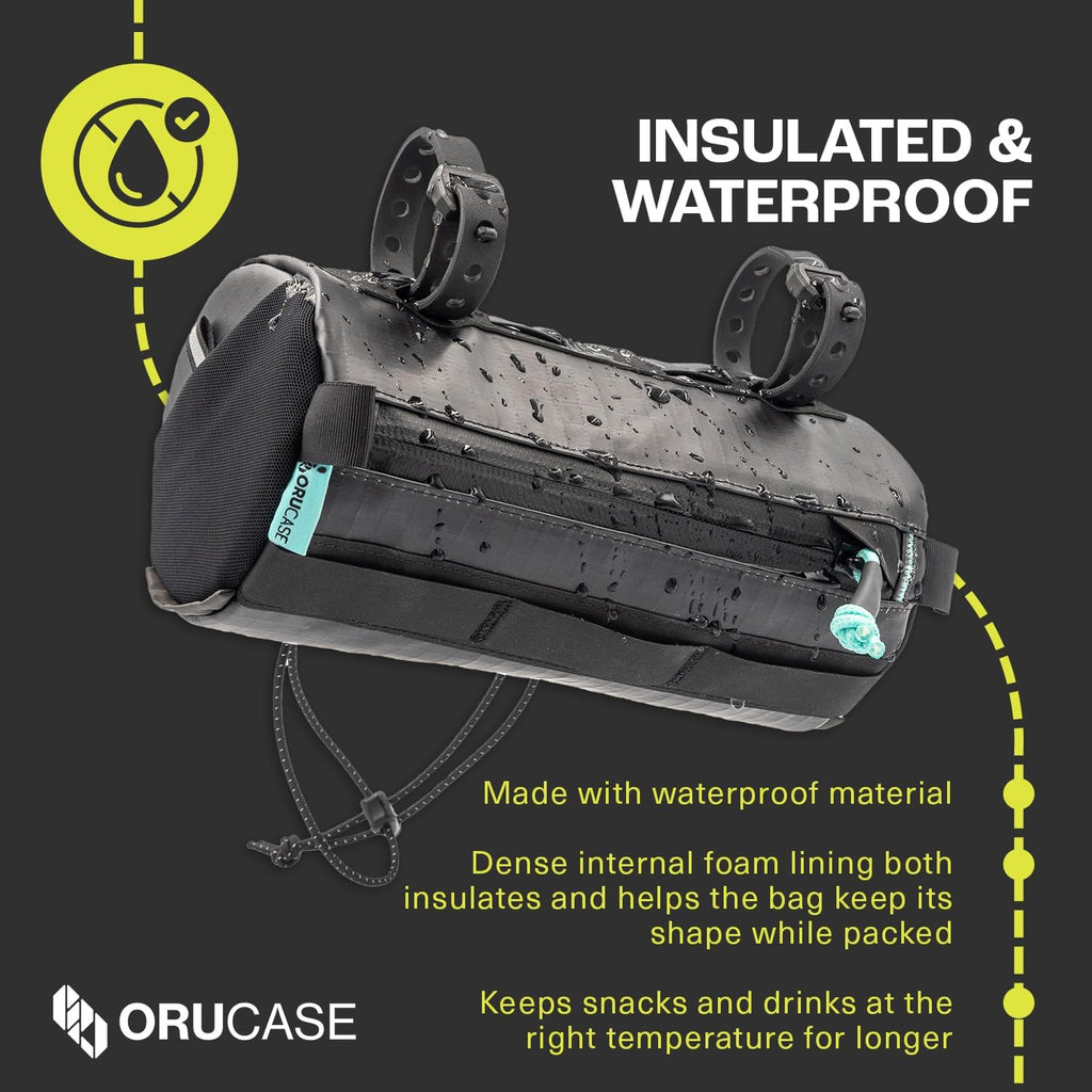ORUCASE Smuggler HC Bike Handlebar Bag - Waterproof Bike Bags for Bicycles - Insulated Storage Bicycle Bag - Durable Front Bike Pouch - 3 L - Glaucous