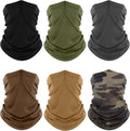 Fuinloth Neck Gaiter, 6 Pack Cooling UV Protection Bandana Face Mask Gator