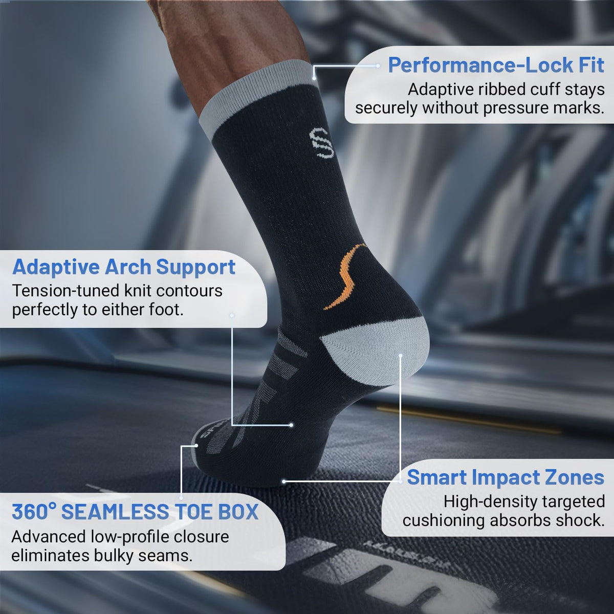 SPIRESNUG Hiking Socks Men Women, Moisture Wicking, 2-Pack