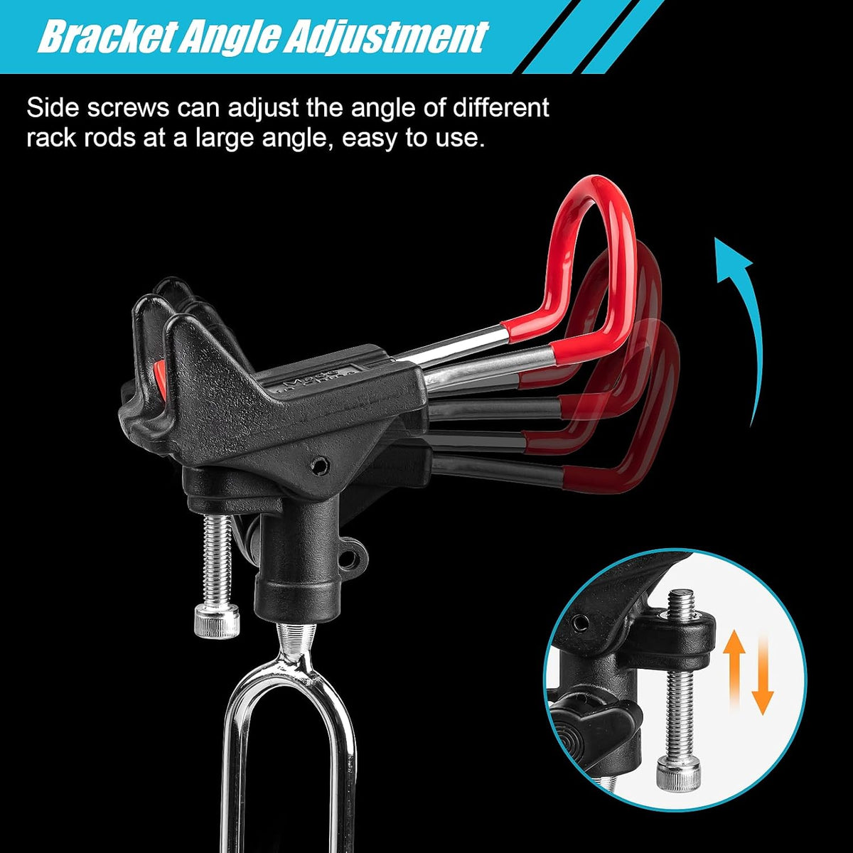 2Pack Fishing Rod Holders, 360 Adjustable Ground Bank Fishing Pole Stand
