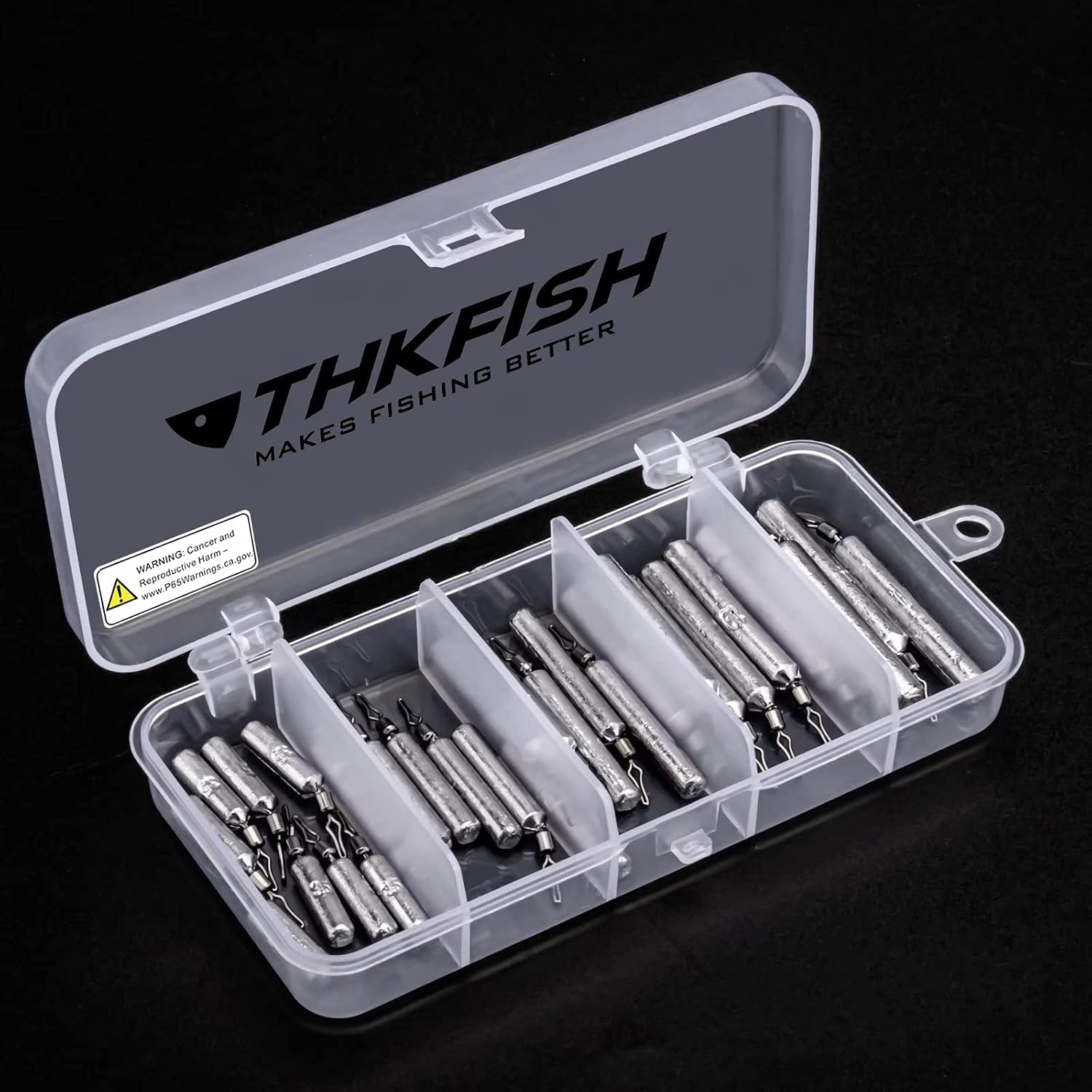 THKFISH Fishing Weights Sinkers Set, 28PCS Fishing Sinker Drop Shot Weights Kit,Drop Shot Rig Wacky Hooks for Saltwater Freshwater Bass Fishing