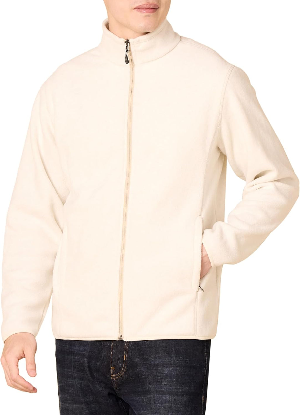 Amazon Essentials Men's Full-Zip Polar Fleece Jacket with Zippered Pockets for Cold Outdoor Weather (Available in Big & Tall)