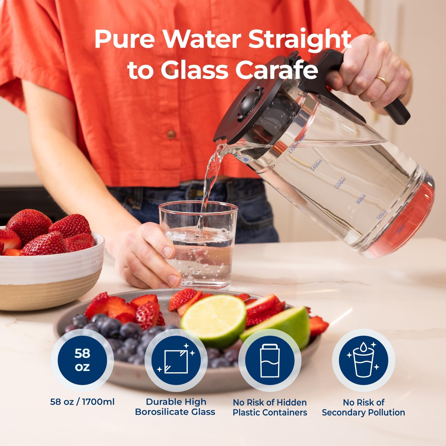 Bluevua RO100ROPOT Countertop Reverse Osmosis Water Filter System