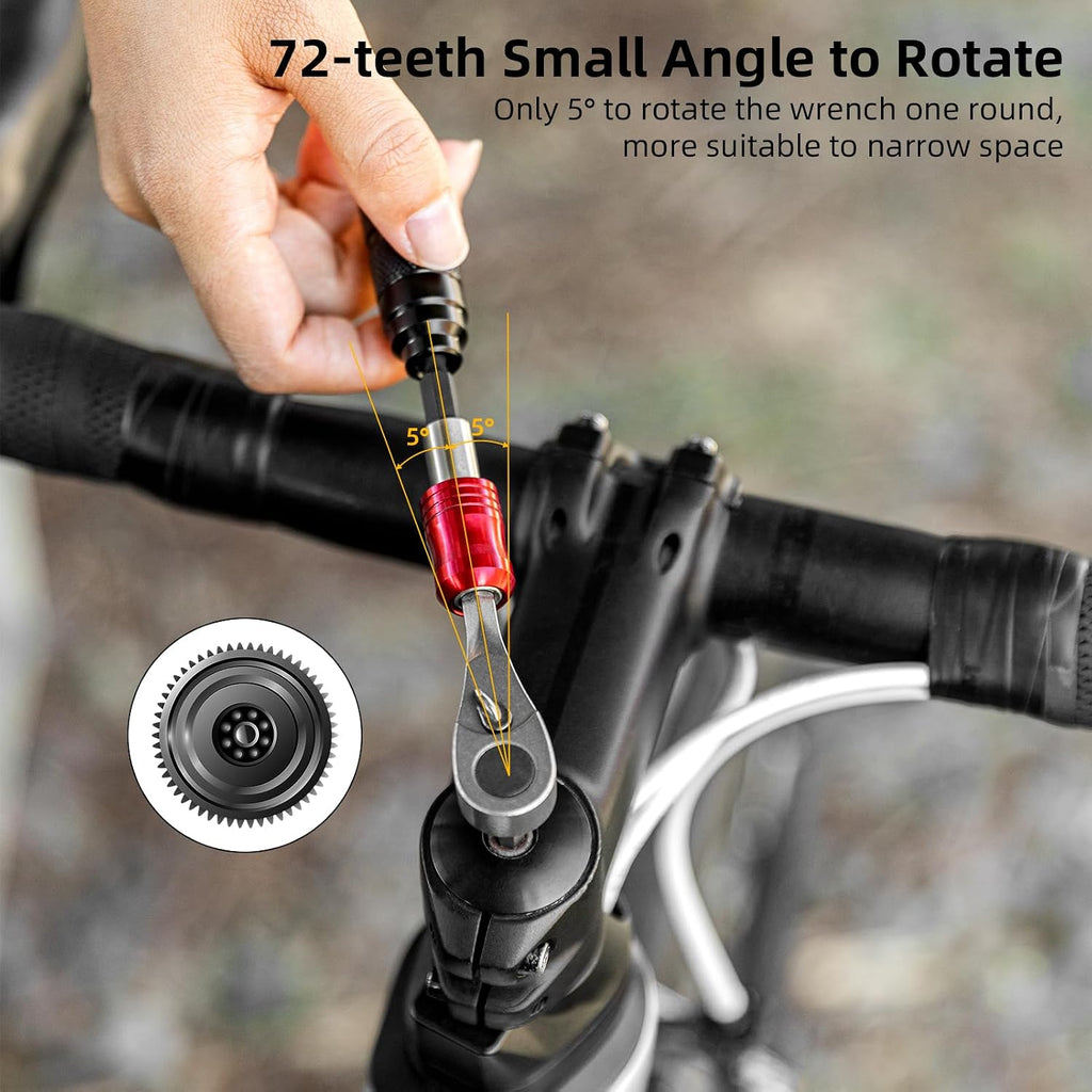 ROCKBROS 14‑in‑1 Bike Tool Magnetic Repair Tool Kit Reversible Wrench