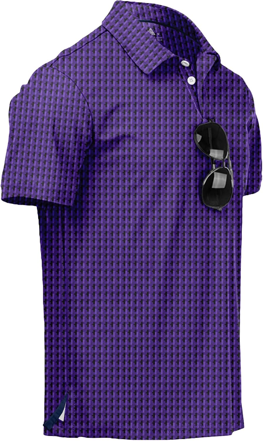 ZITY Mens Golf Polo Shirts Short Sleeve UPF 50+ Moisture Wicking Tshirt