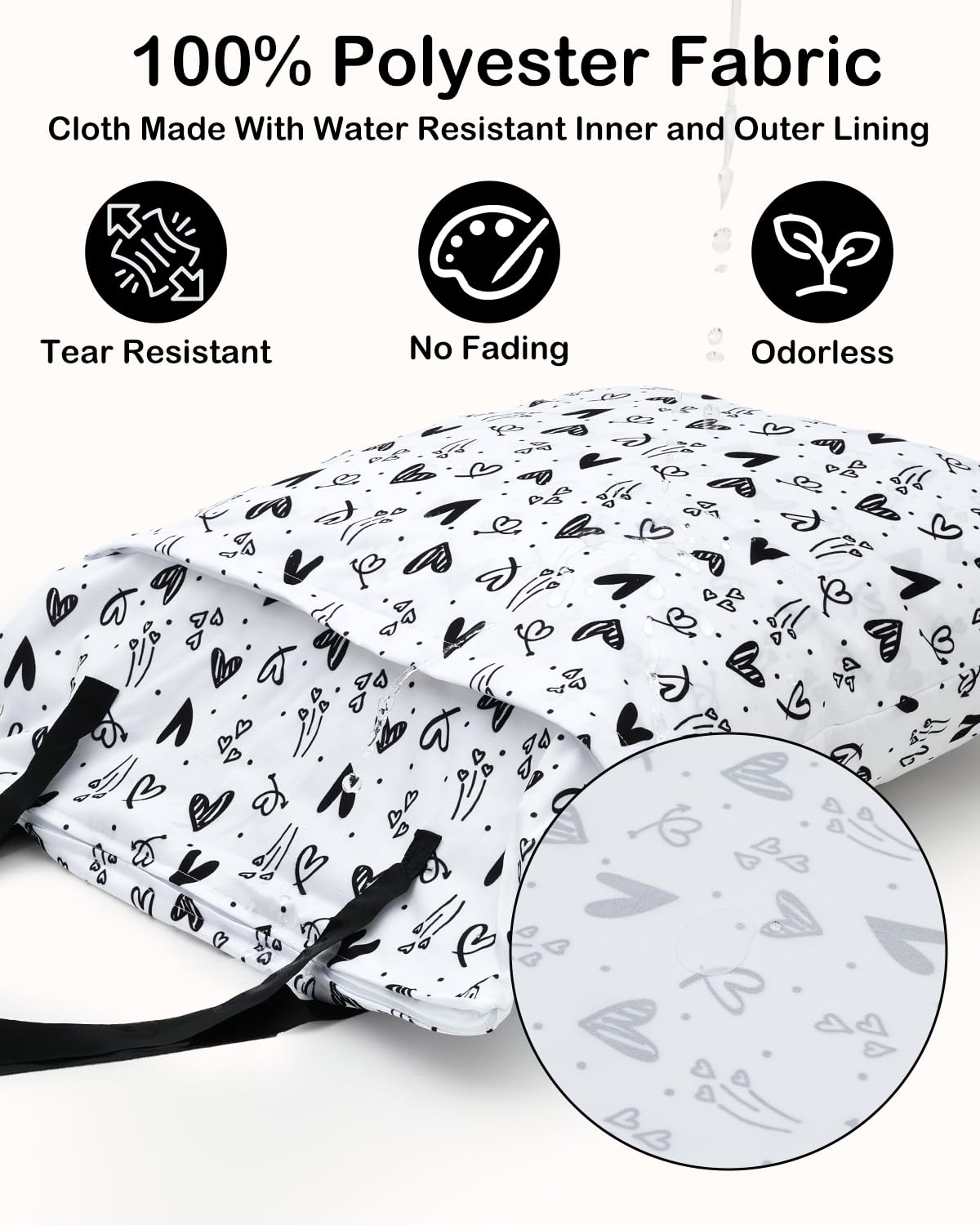ALVA ALVABABY 2 Pack Large Wet Dry Bag Waterproof Hanging Cloth Diaper with Double Zippered Pockets 25x18 inches 2HL04