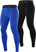Roadbox 2 Pack Men's Compression Pants, Quick Dry Running Tights Leggings