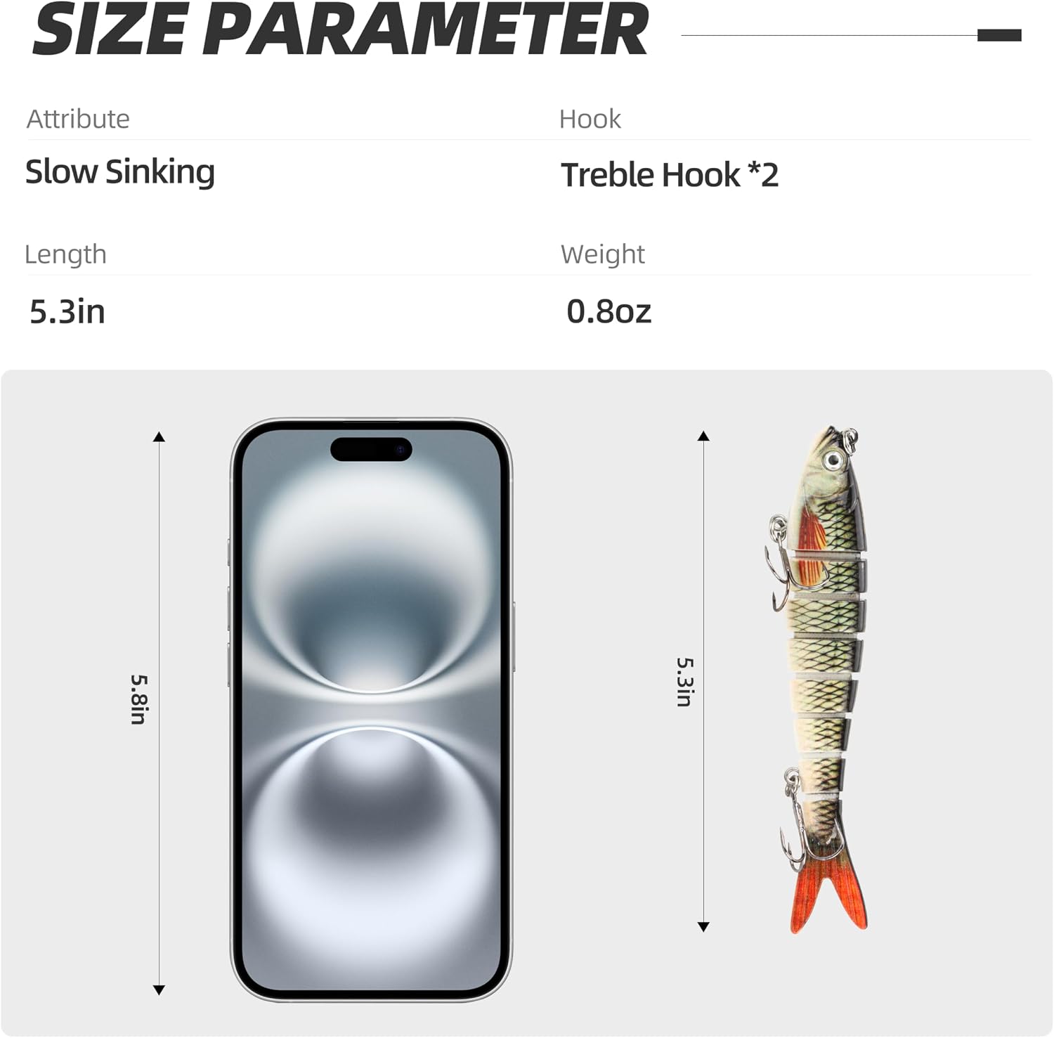 5PCS Lifelike Fishing Lures – Multi-Jointed Swimbait for Bass, Trout, Crappie, Walleye, Pike, Realistic Action with 3D Fish Eyes and Sharp Hooks, Perfect for Fishing Kits in Saltwater & Freshwater