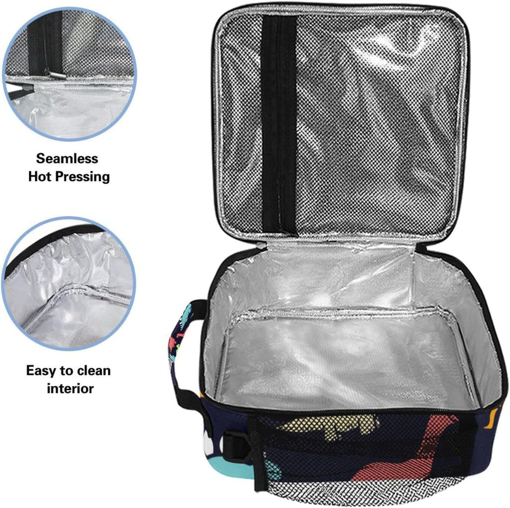Dinosaur Lunch Box Insulated Lunch Bag Cooler Tote Bag