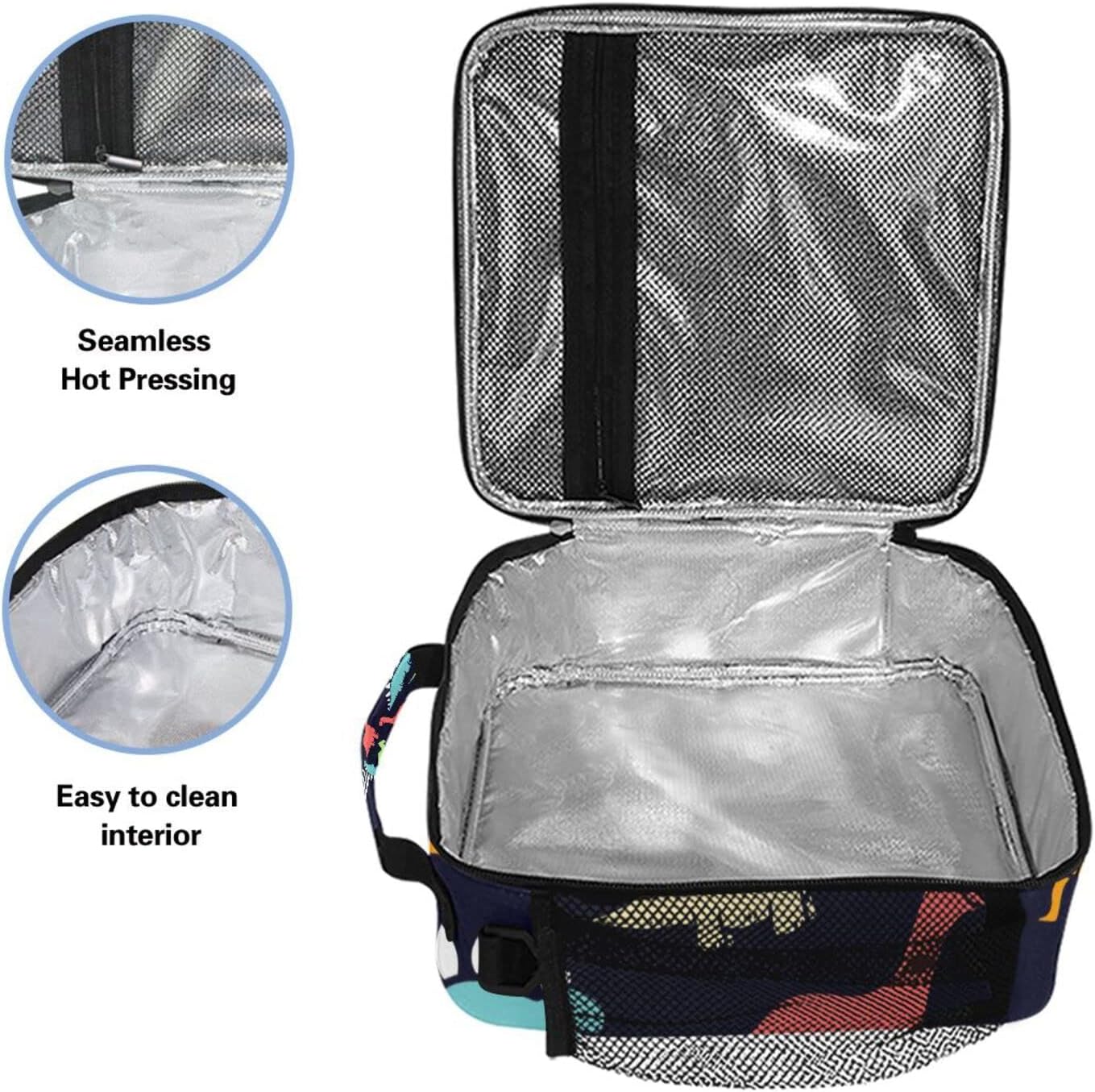Dinosaur Lunch Box Insulated Lunch Bag Cooler Tote Bag