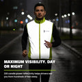 ReflecToes Reflective Bike Vest for Night Visibility – Hi Vis Running & Cycling Gilet – Lightweight, Breathable Outer Layer